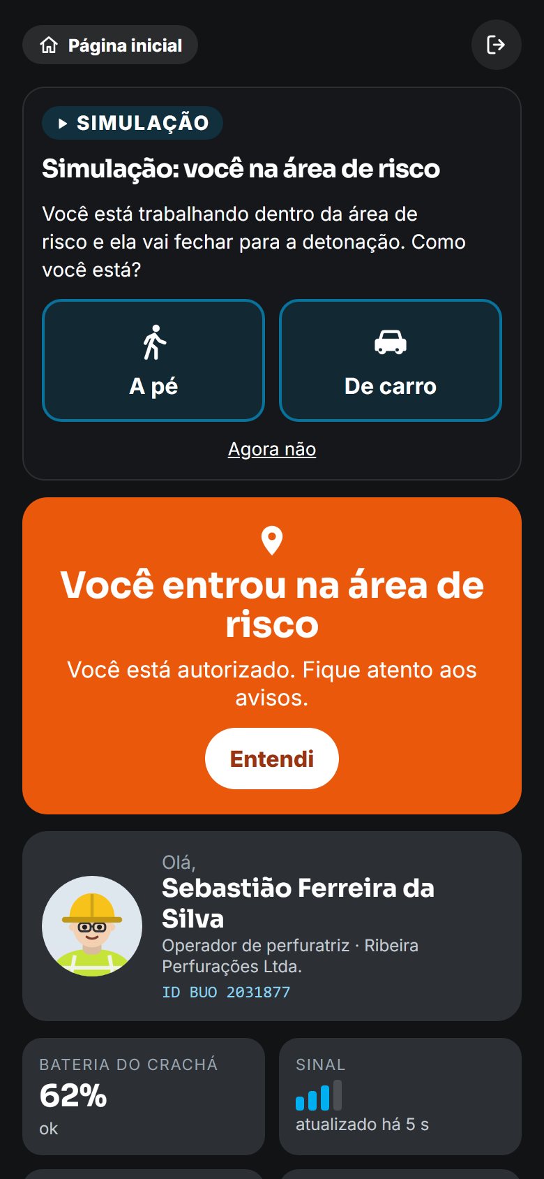 Worker app on the phone